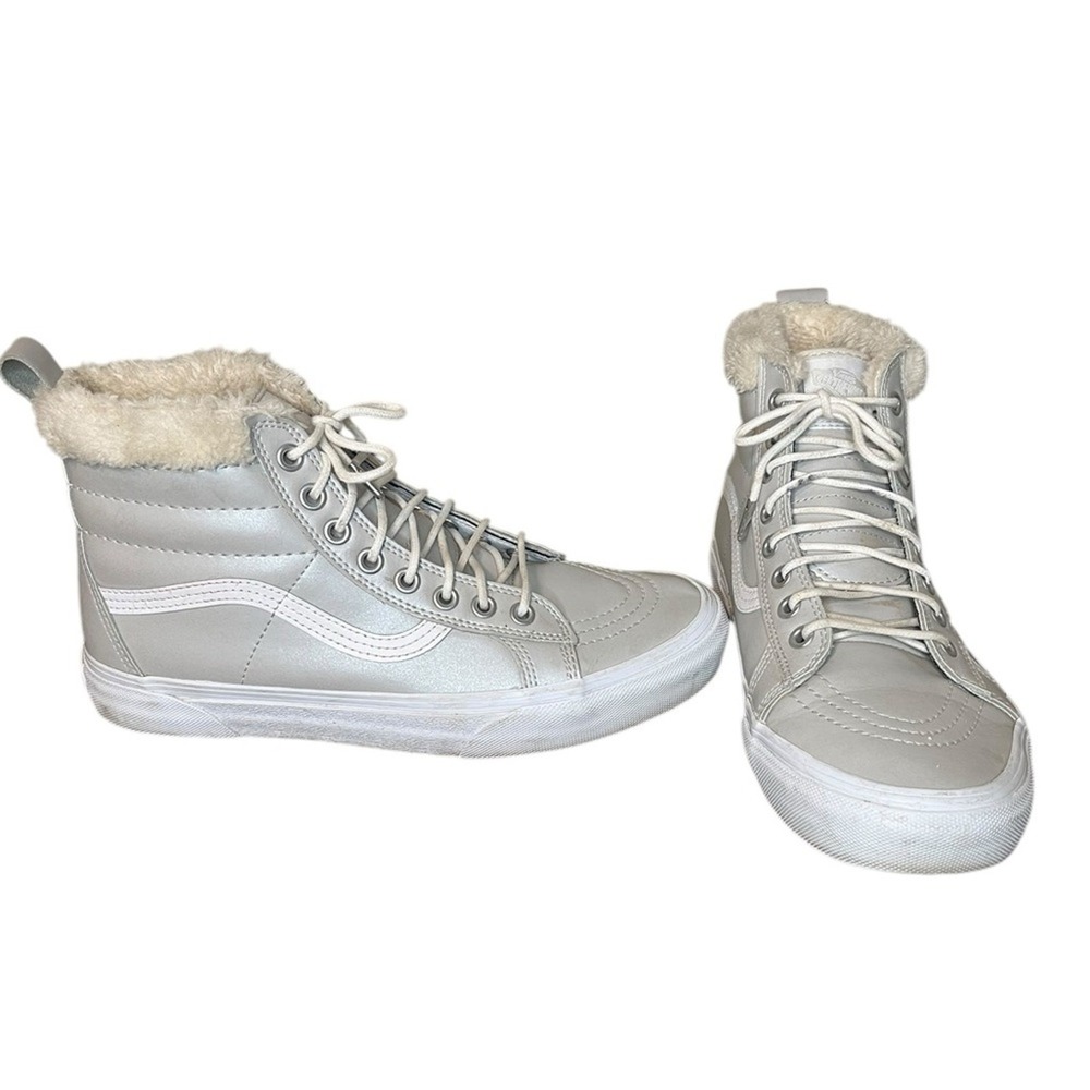 VANS SK8-Hi MTE Metallic/Silver Waterproof Insulated Shoe Men's 7.5 Women's 9‎
